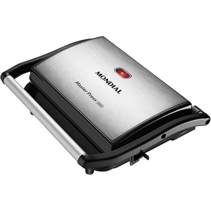 Sanduicheira e Grill Mondial Press Antiaderente 1000W Inox (PG-01)