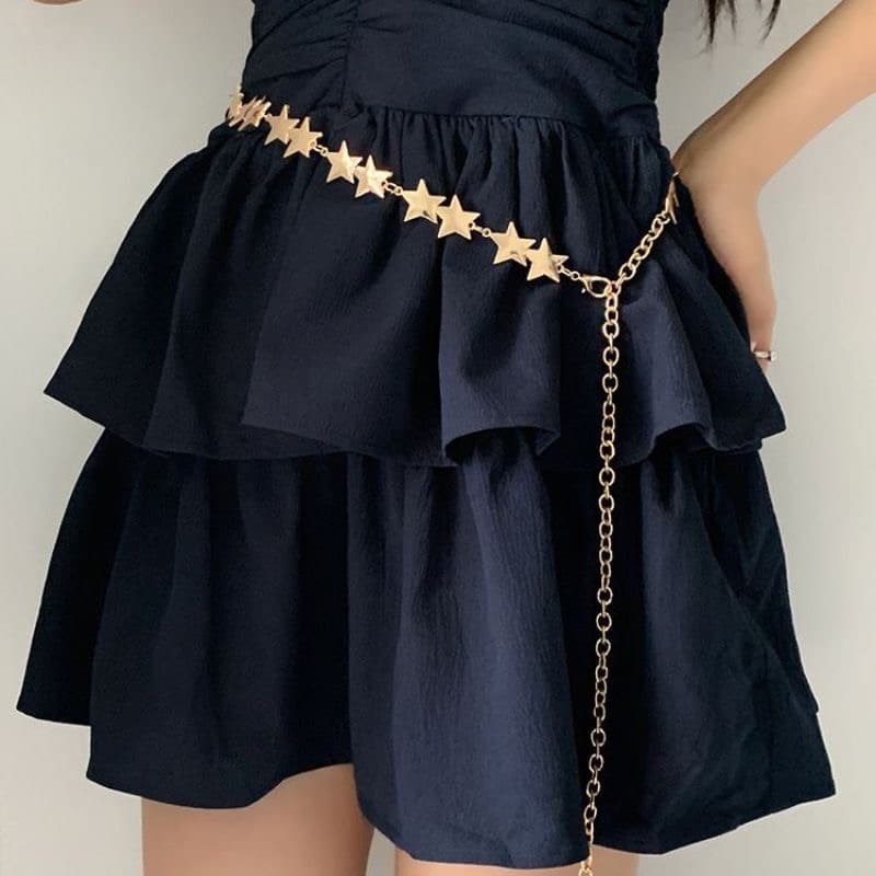 Estrela Feminina Cinto Metal Cintura Vintage Corrente All-Match Cinto Estilo