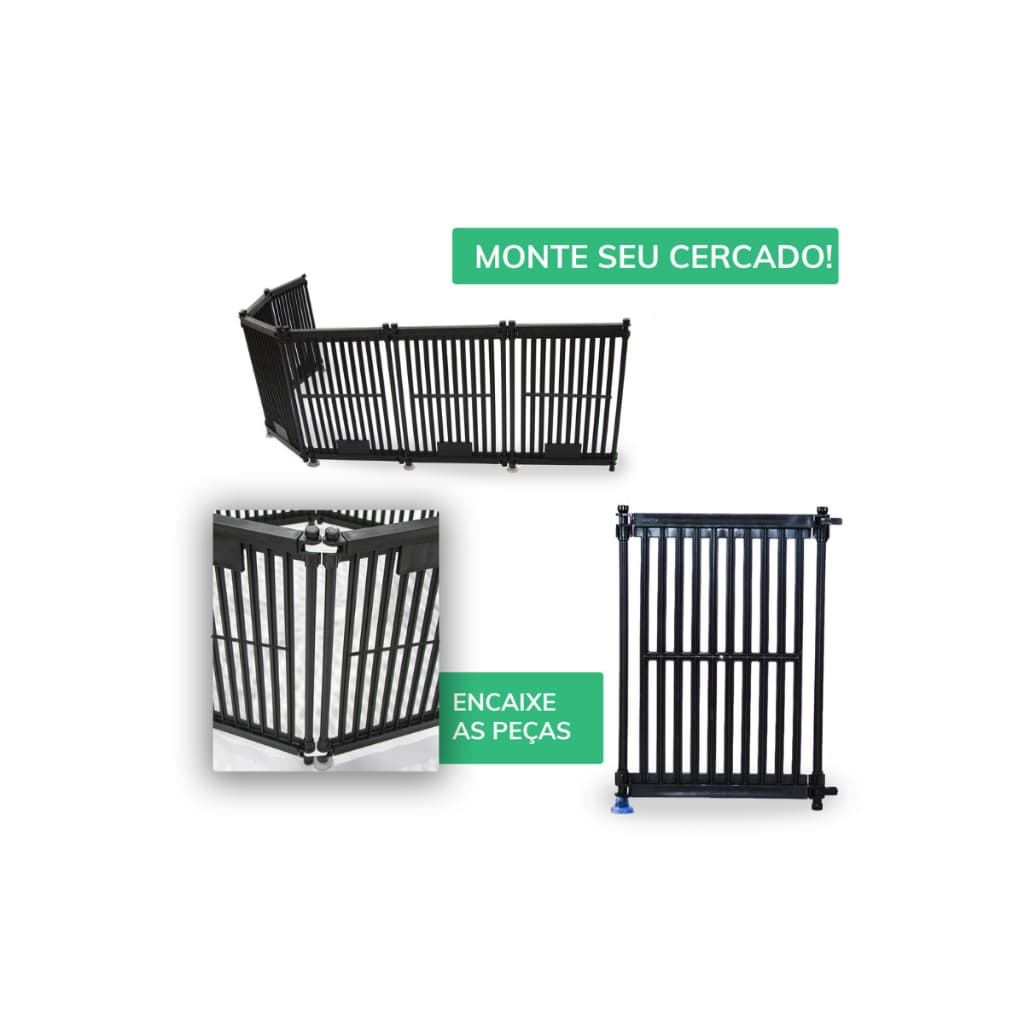 1 MÓDULO CERCADO DIVIPETS - MONTE SEU KIT DE CERCADO ENCAIXE FÁCIL - ESCOLHA AS CORES 60CM