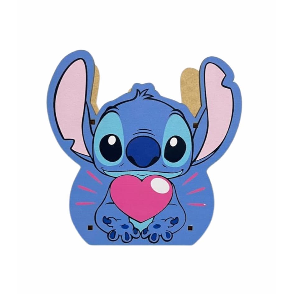 Centro de Mesa Cachepo Lilo Stitch  mdf Adesivado Lembrancinhas Aniversários Decorações