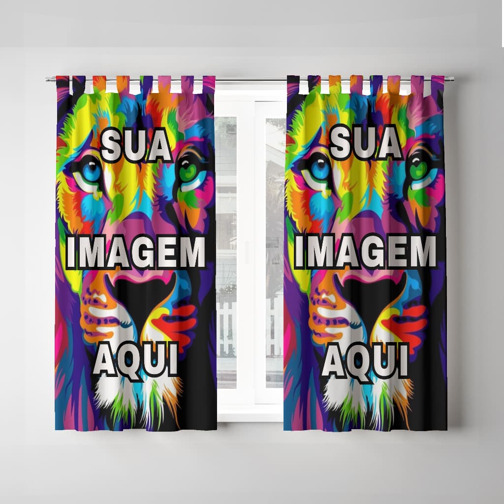Cortina Sua Imagem Foto Logo Estampada Personalizada - 200x140cm