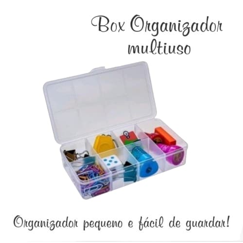 Box Caixa Organizadora Com 7 Divisórias Transparente