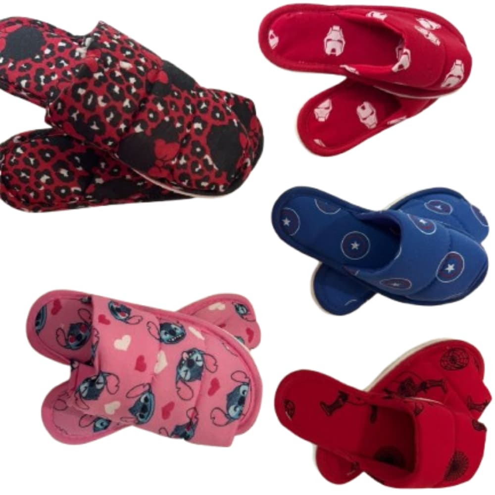 Pantufa Infantil chinelinho de dormir de Quarto bichinhos personagens fofinhos estampas Personagens Lembrancinhas