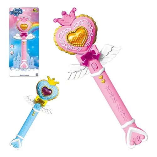 Varinha Mágica Infantil Angel À Pilha Com Luz E Som Cor