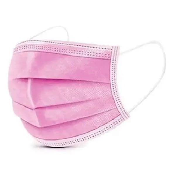 Máscara com elástico Rosa 100 unidades