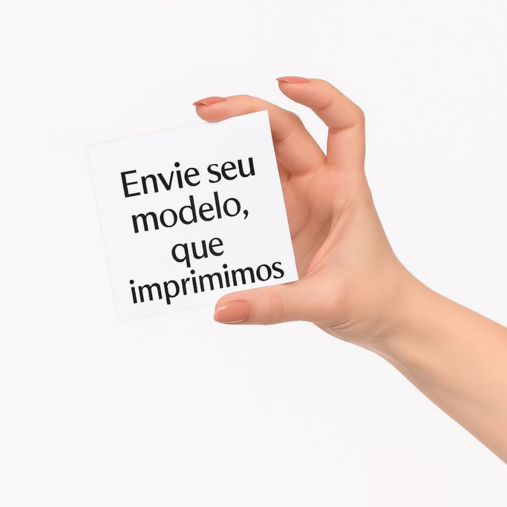 Cartão Personalizado 5x5cm para Pedido Envie sua Arte Papel 180g Tag Mimo