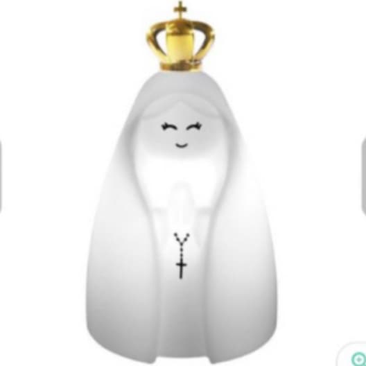 LUMINÁRIA DA NOSSA SENHORA APARECIDA COM COROA DECORA E ILUMINA