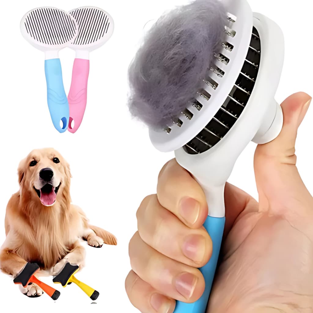 Escova Pente Rasqueadeira Removedora Tira Pelos Cachorro Gato Pet Pentear, Escovar Pets Cães Gatos