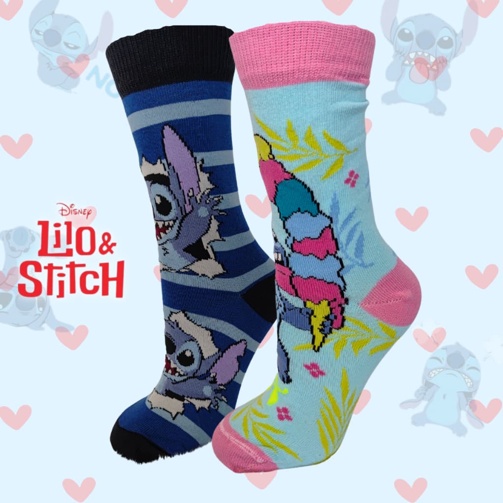 Meia Divertida Personagem Lilo Stitch Experiência 626 Monstro Algodão Skate Infantil e Adulto