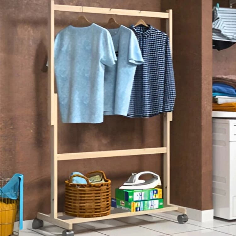 Organização com Estilo: Arara Mini de Madeira Pinus