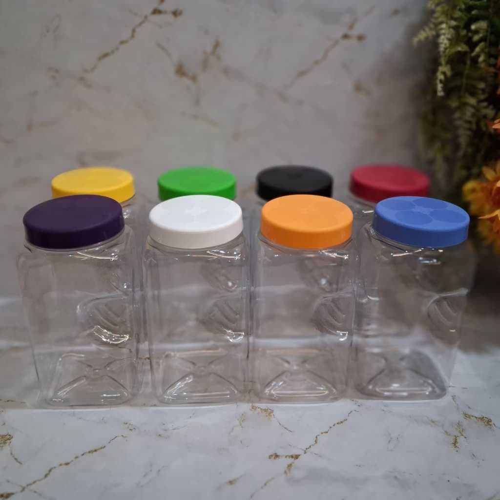 Kit 3 Potes Multiuso 1500ml PET Reforçado c/Tampas Coloridas G1040 Galvanotek