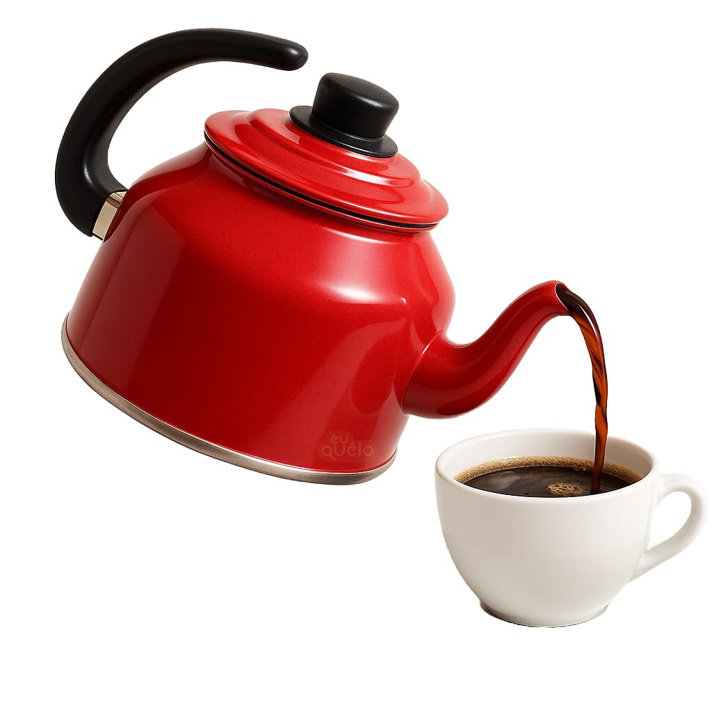 Chaleira De Alumínio Luxo 1,2L Faz Café Chá Vai no Fogo Não Desbota Chaleira Resistente