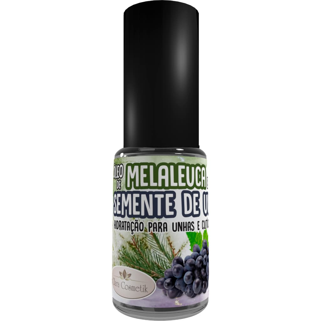 Óleo de Melaleuca e Semente de Uva  para Unhas e Cutículas 9ml Contra Fungos E Micoses-Clara Cosmetik