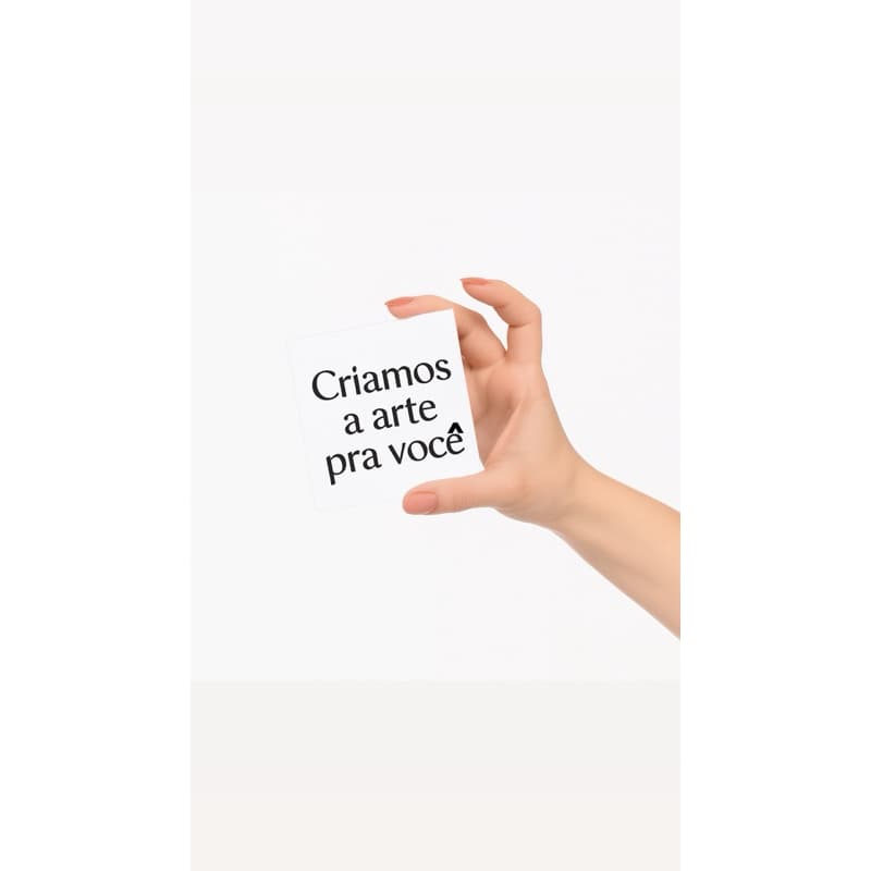 Cartão Agradecimento Personalizado 5x5cm Criação da Arte Brinde Cliente Embalagem
