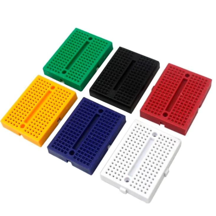 Mini Protoboard 170 furos para conectar Led Resistor Capacitor Arduino Uno Mega Automação Aprendizad