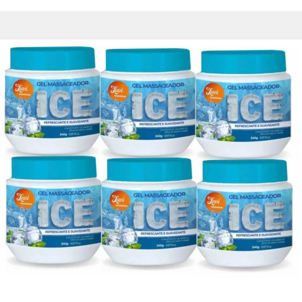 Kit 6 unidades de Gel Para Massagem Muscular Ice refrescante e suavizante.PRODUTO NOVO!! MAIS DE 21 MIL VENDAS NA LOJA!