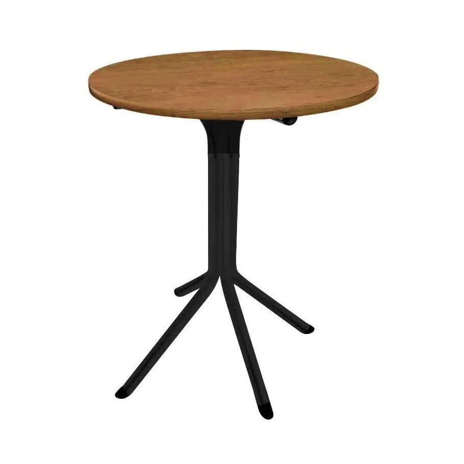 Mesa Bistrô Baixa Preto Liso C/ Tampo Redondo ou Quadrado 60cm MDF