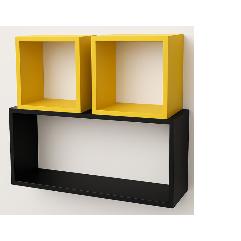kit 3 nicho em MDF coloridos