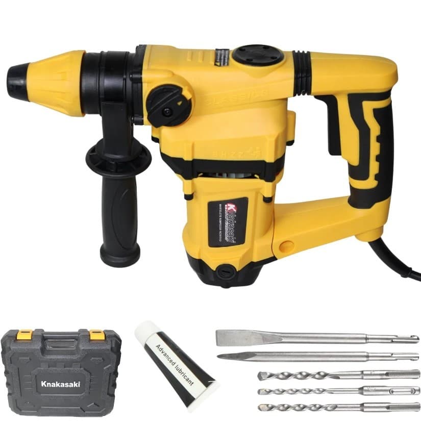 Martelete Perfurador Rotativo Rompedor Autoreverso 1600w Joules SDS Plus Com Kit