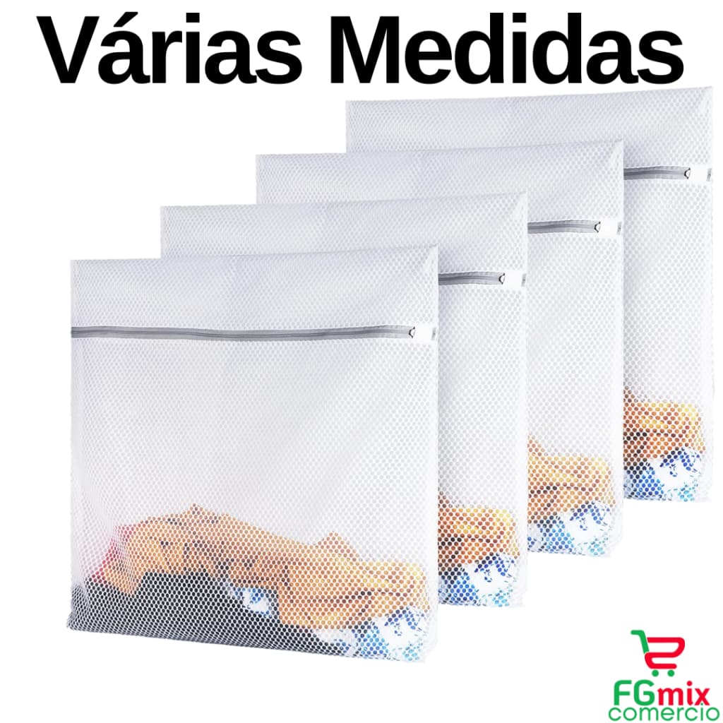 Kit Saco Maquina de Lavar Roupa Intima Delicada kit Sacos 30x40 40 x 50 Saquinho Lavadora Tanquinho