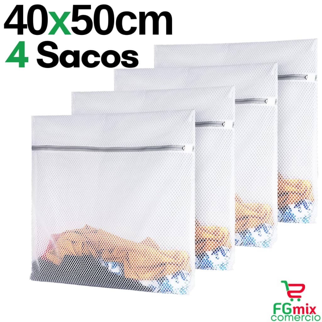 Saco Lavar Roupa 40 x 50 Lavadora Kit Sacos Roupa Intima Delicada Tanquinho Saco Maquina