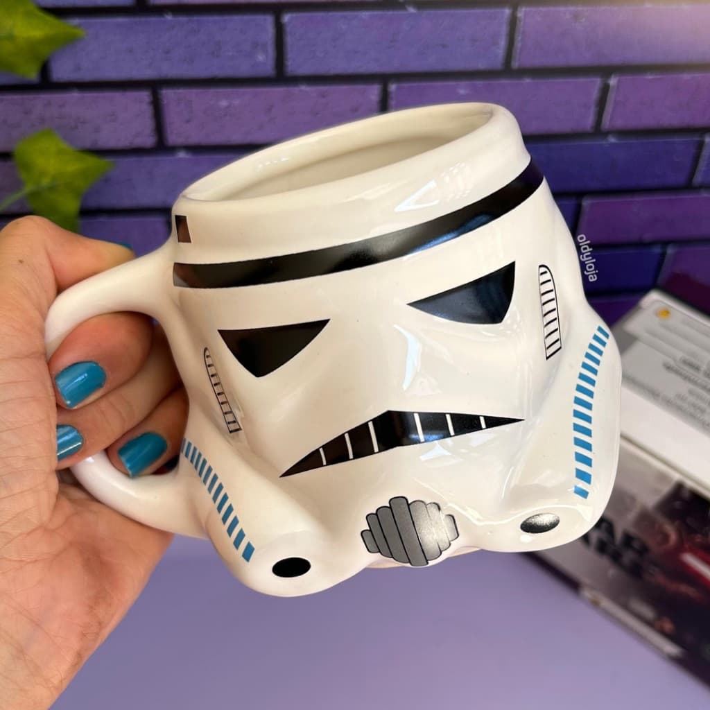 Caneca Star Wars Stormtrooper Decoração Geek Diferente 500ml Cerâmica Presente Criativo Nerd Licenciada