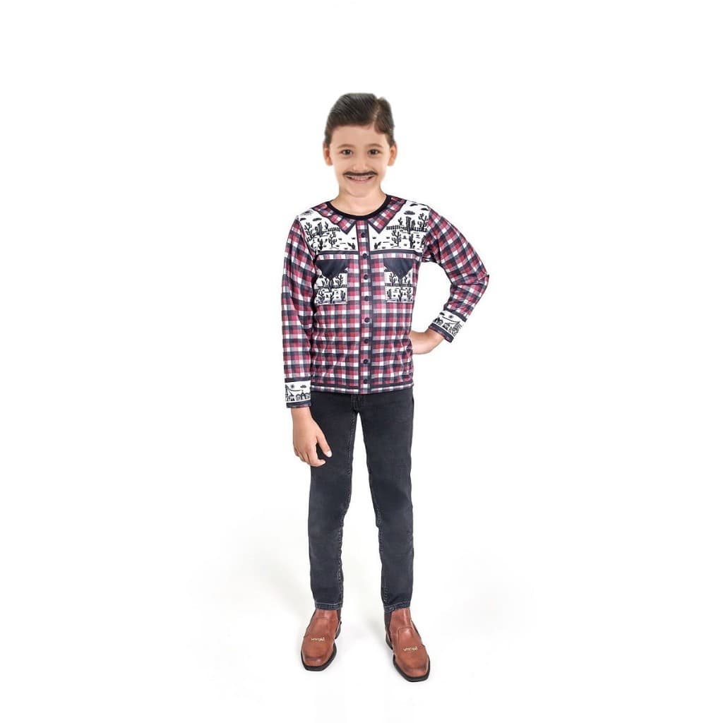 Camisa Junina Infantil Fantasia Junina São João Festa Junina Cordel Encantado Anjo Fantasias 453