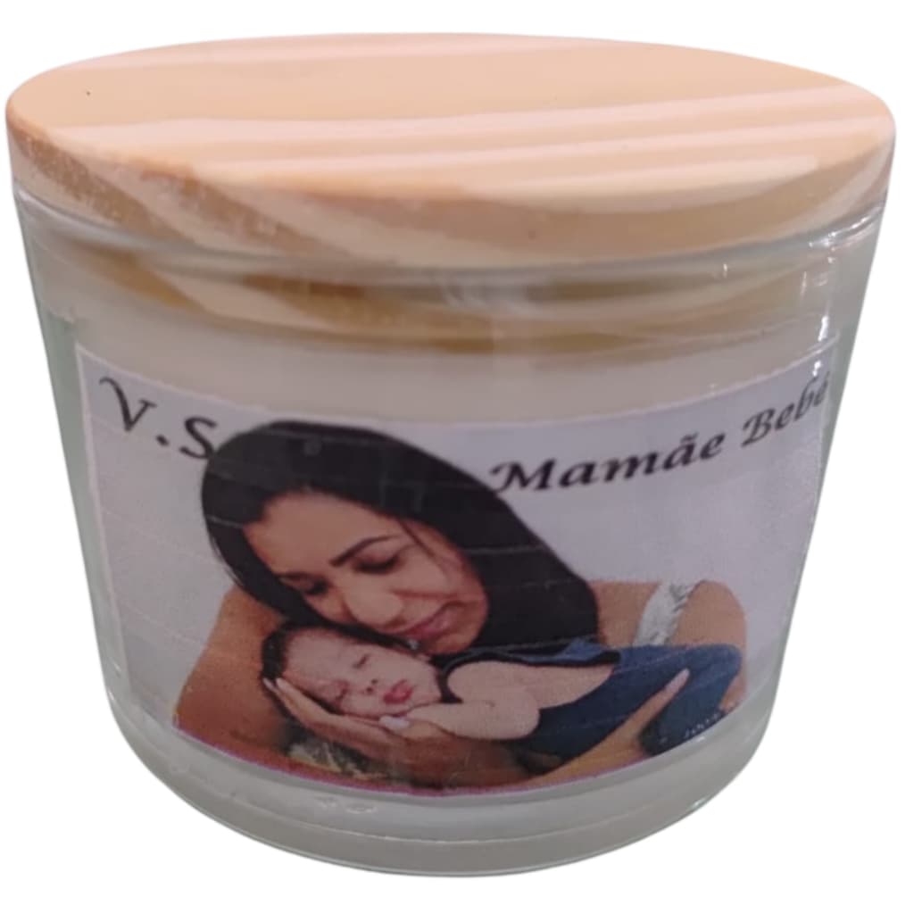 Vela Perfumada Aromatica No Copo De Vidro 265ml Aroma Mamãe Bebe