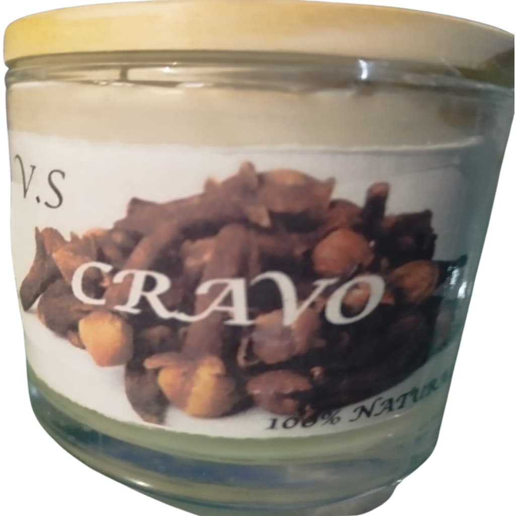 Vela Perfumada Aromática No Copo De Vidro 265ml Aroma De Cravo