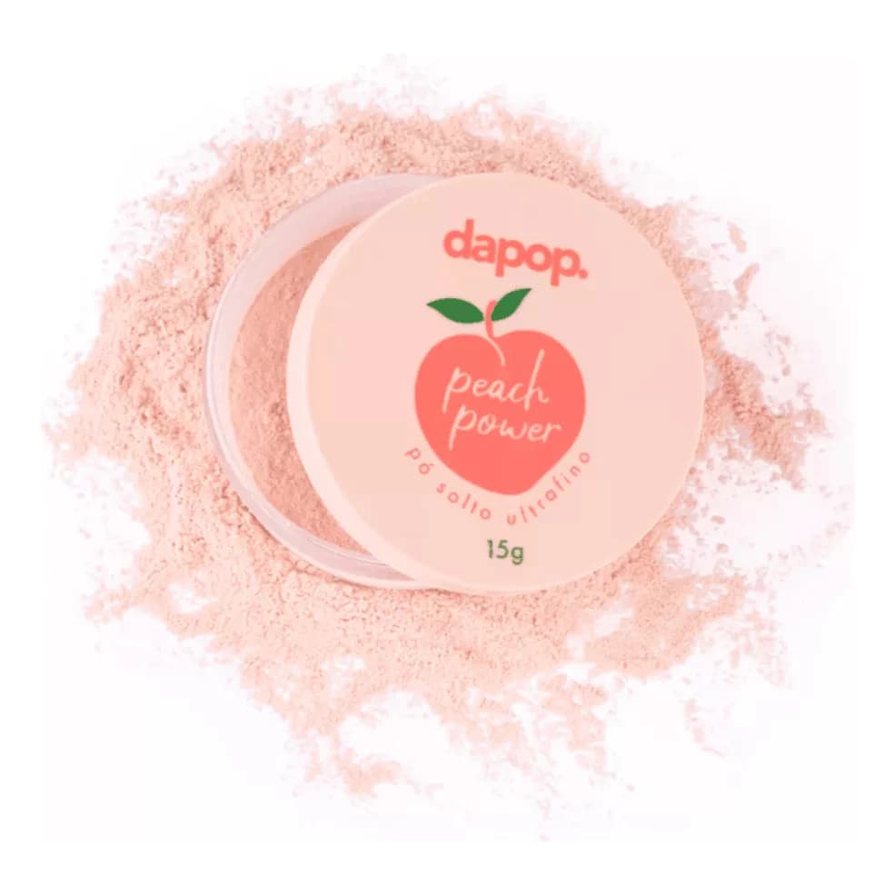 Pó Facial Peach Powder Solto Ultrafino - Dapop 15g