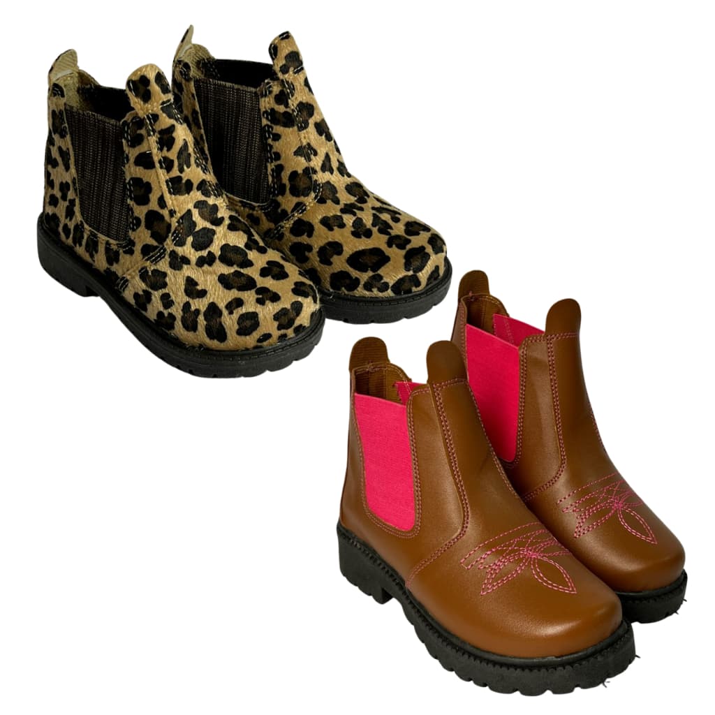 Kit 2 Botas Jequinha Menina Bordada Infantil Inverno Festa Junina Julina Rodeio do 20 ao 27