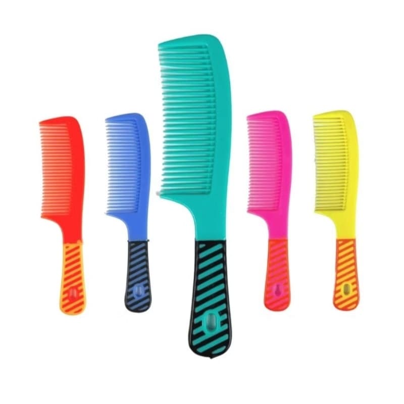 kit 5 / 10 / 15 Pentes Cabelo Plastico Anti-estatico Dentes OnduladoColorido