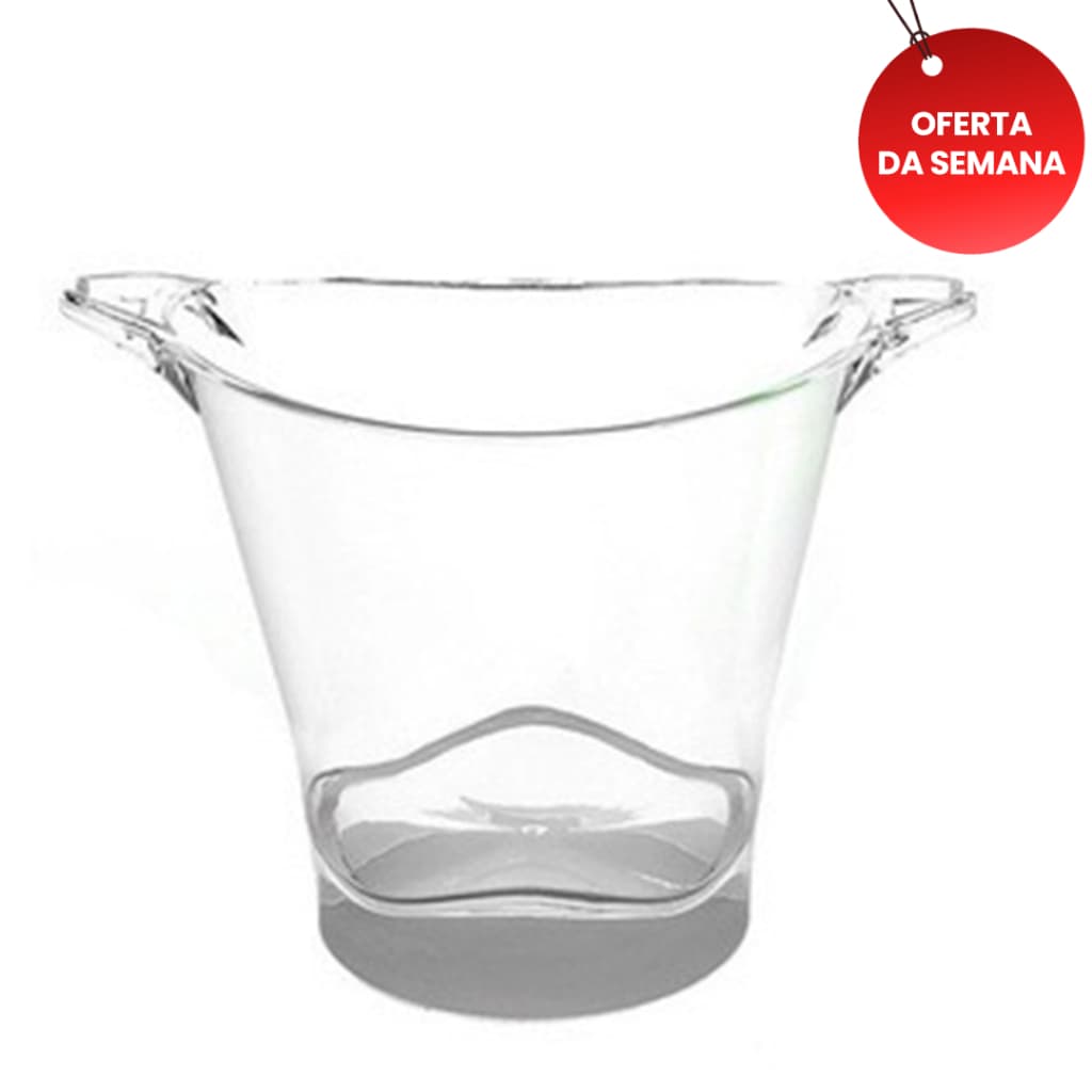 OFERTA Balde de gelo acrílico 4,5 lts cristal sem led  sem gravação