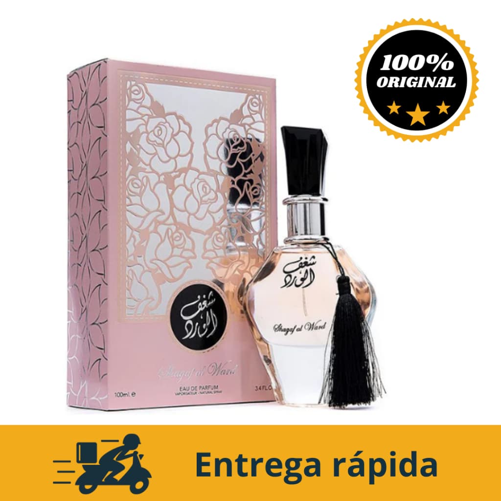 Perfume árabe SHAGAF AL WARD, EDP, parfum feminino original de qualidade e alta fixação. (2 ml, 3 ml, 5 ml)