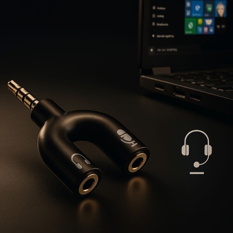 Adaptador Splitter P2 X P3 Headset e Microfone