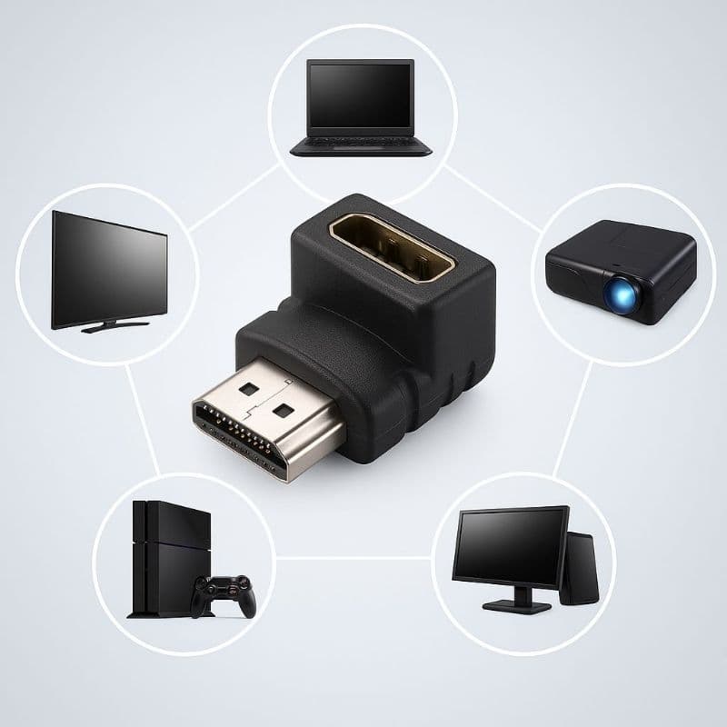Adaptador Conector Macho + HDMI Fêmea
