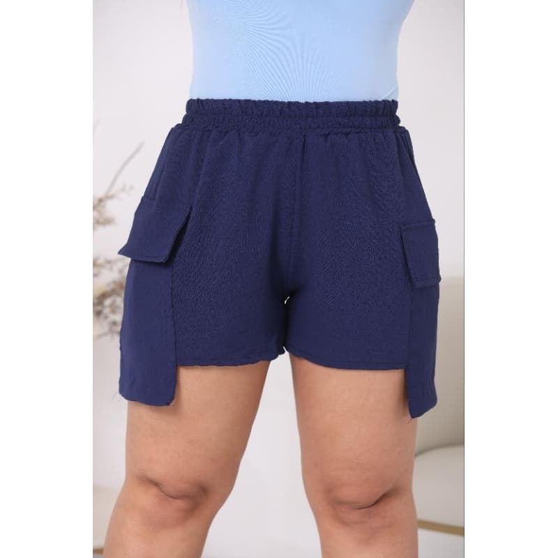 shots duna femenino leva dois bolsos elástico no cós