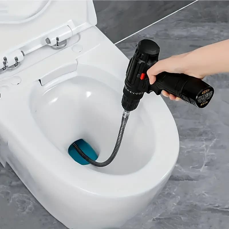 Desentupidor De Esgoto Vaso Sanitário Ralo De Banheiro Adaptador Para Parafusadeira/Furadeira