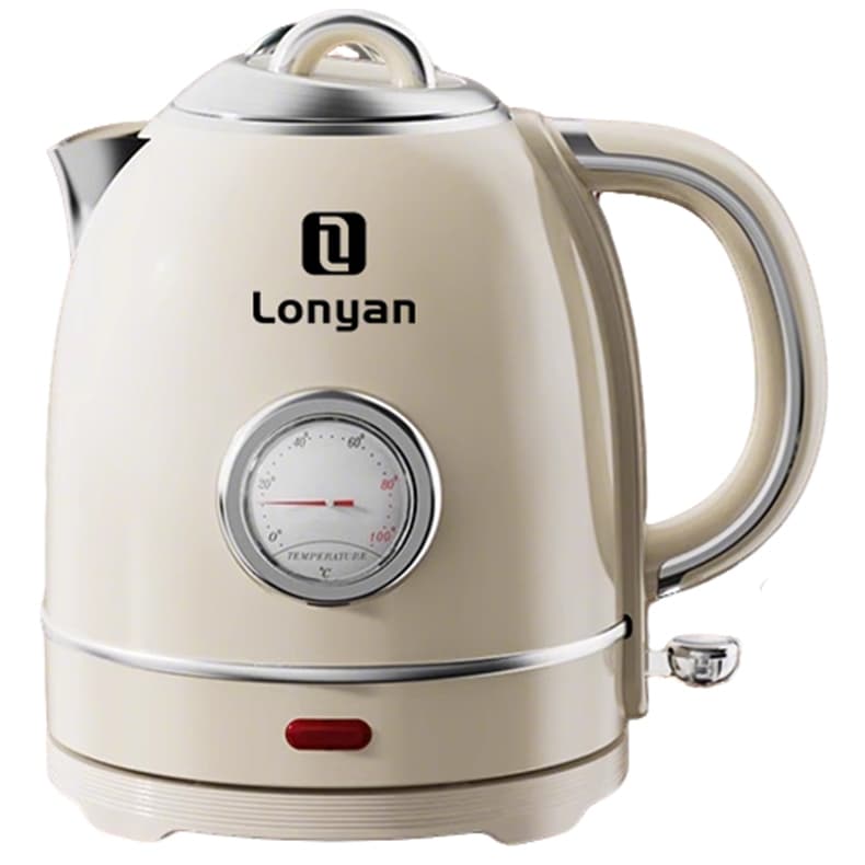 Chaleira Elétrica 1,5L 220V 127V 1355W Aço Inoxidável SUS304 LGR-8015B Desligamento Automático Ebulição Rápida Aquecido