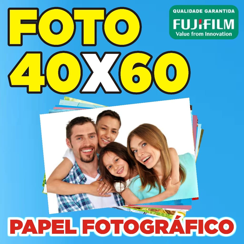 Impressão / Revelação de Foto e Poster 40x60 Cm Papel Fotográfico Fujifilm