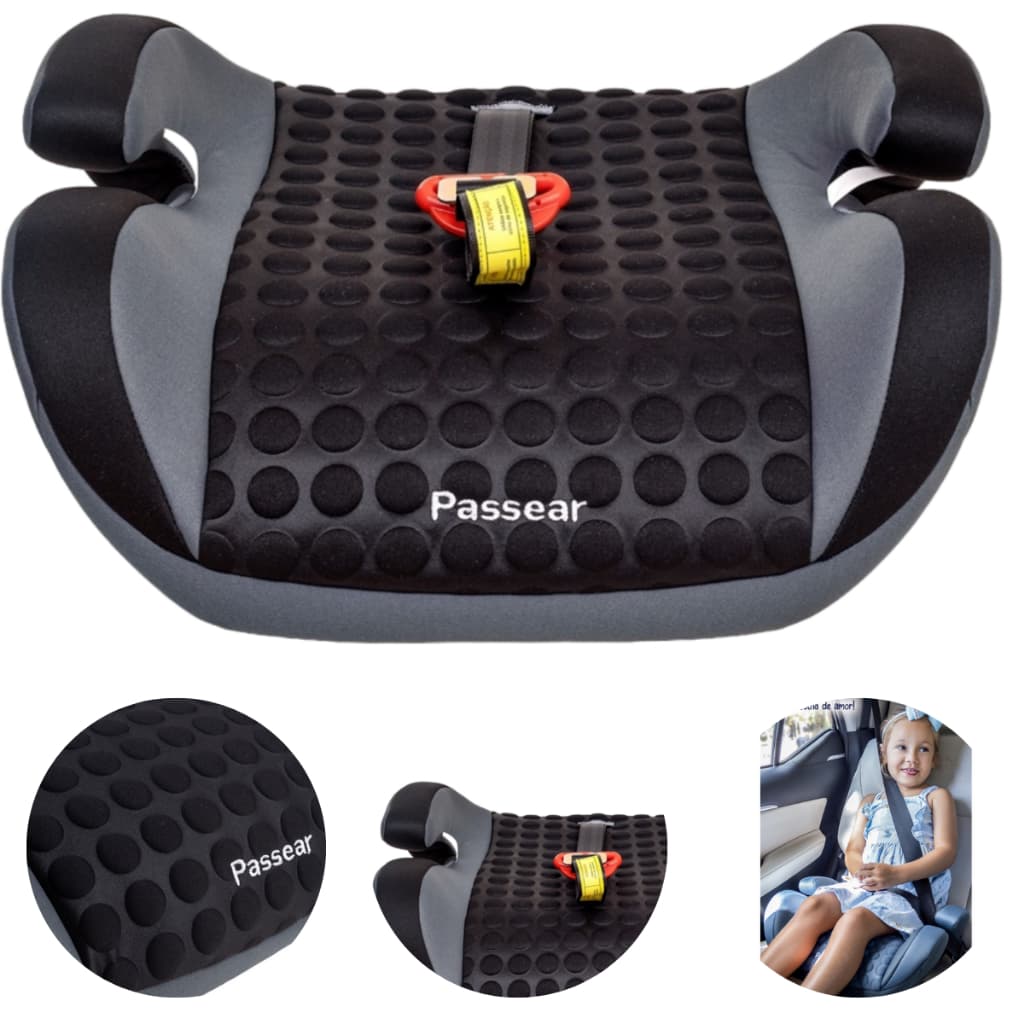 Assento Infantil Para Carro Passear Booster Cadeira Cadeirinha De Elevação Cor Preto Elevation