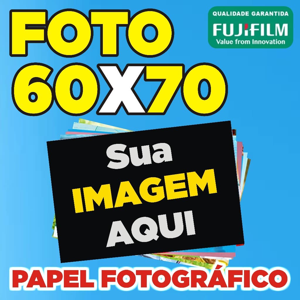Impressão / Revelação de Foto e Poster 60x70 Cm Papel Fotográfico Fujifilm