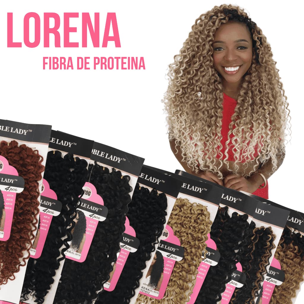 Aplique Lorena Cabelo Cacheado Noble Lady Com 320Gr Para Crochet/ Penteados E Tranças