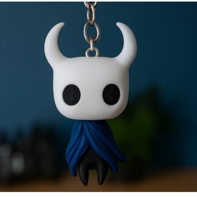 Chaveiro Hollow e Hornet Knight 3D em PLA – Cinza ou Roxo | Unitário ou Kit com 3 e 5 Unidades | Impressão 3D | Geek