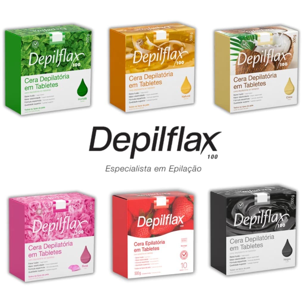 Cera Depilatoria Quente Depilatória Depilflax 500g Alta Aderência Remove Pelos Desde a Raiz