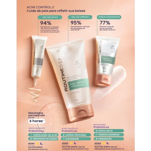 Hinode skin care ROUTINE DERMO ACNE CONTROL kit para tratamento/controle de ACNEs espinhas e cravos