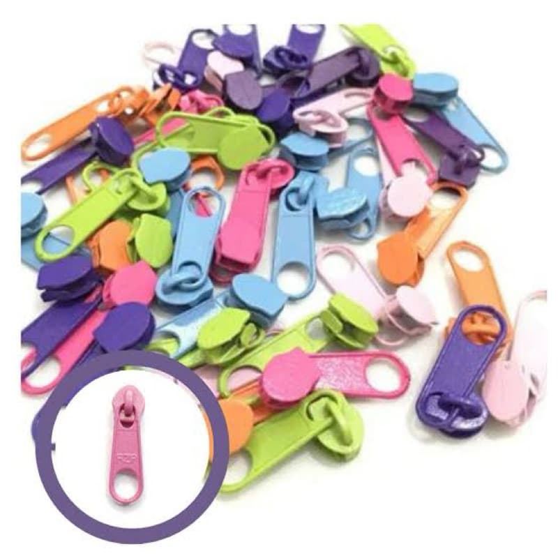 CURSOR P/ ZIPER TRATOR N.5 COLORIDO (SOMENTE O CURSOR) - para bolsas e mochilas