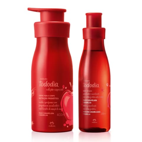 LINHA TODODIA MAÇA CARAMELADA E BAUNILHA NATURA