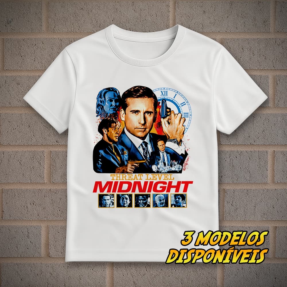 Camiseta The Office Threat Level Midnight | Unissex e Babylook | 3 Estampas | 100% Poliéster