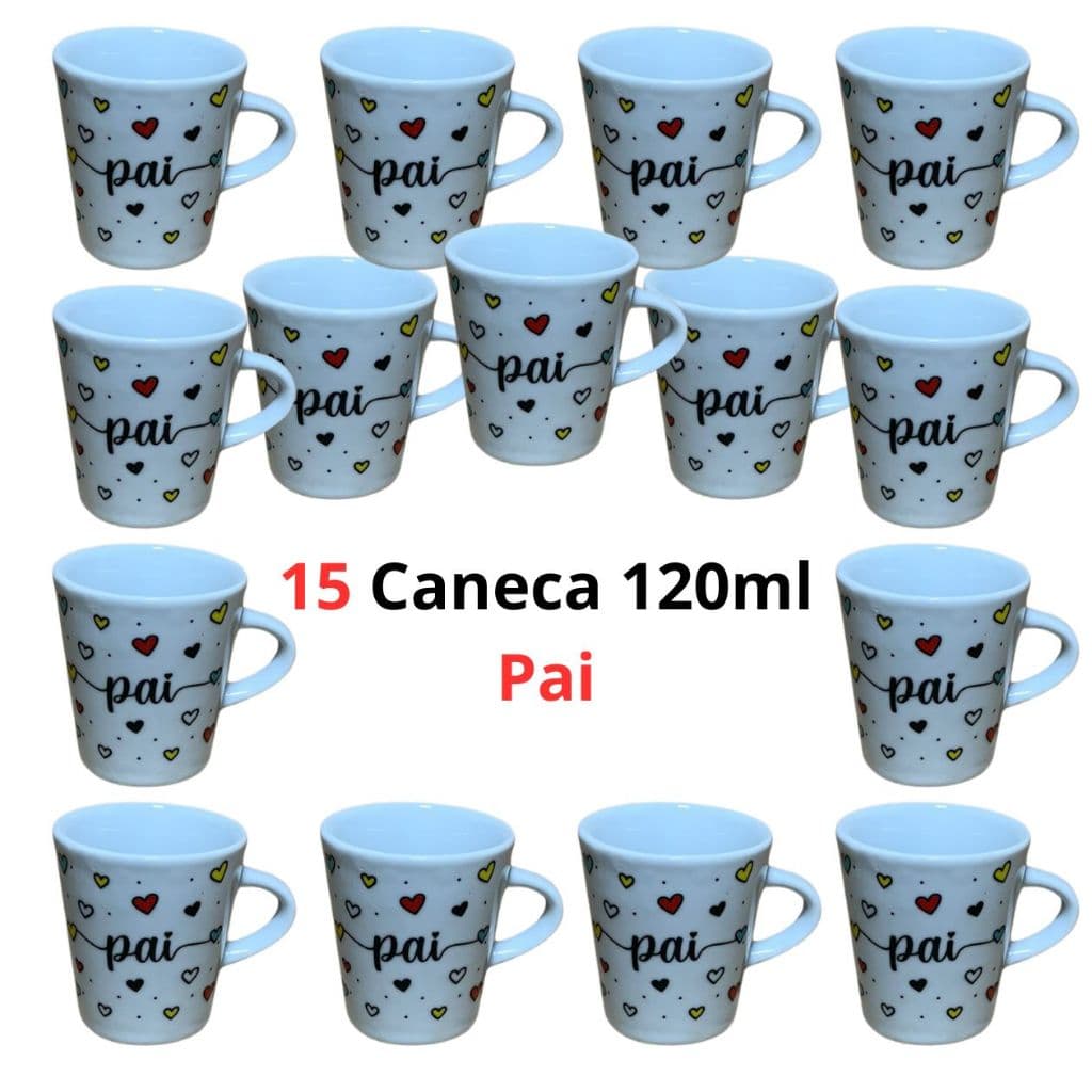 Jogo Caneca Porcelana Pai Mãe Personalizada Xícara Chá Café  120ml